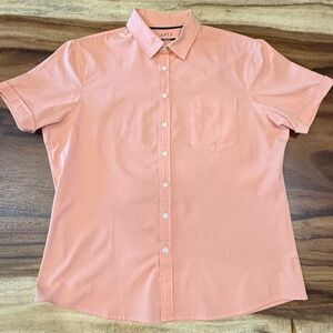 Apt. 9 Peach Casual Button Down Shirt XL